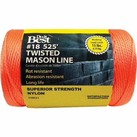 ALL-SOURCE 525 Ft. Fluorescent Orange Twisted Nylon Mason Line 338621